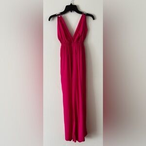 Rosevelvet Hot Pink Sexy Date Night Backless Jumpsuit medium new medium